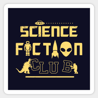 Retro Science Fiction Club UFO Monsters Aliens Sci-fi Nerd Sticker